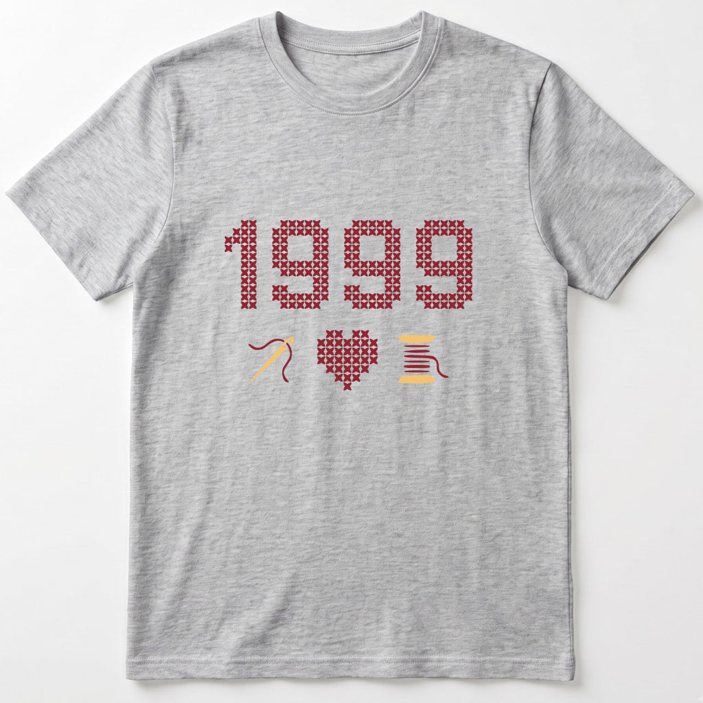 Cross Stitch Queen | Personalized T-shirt | Grey