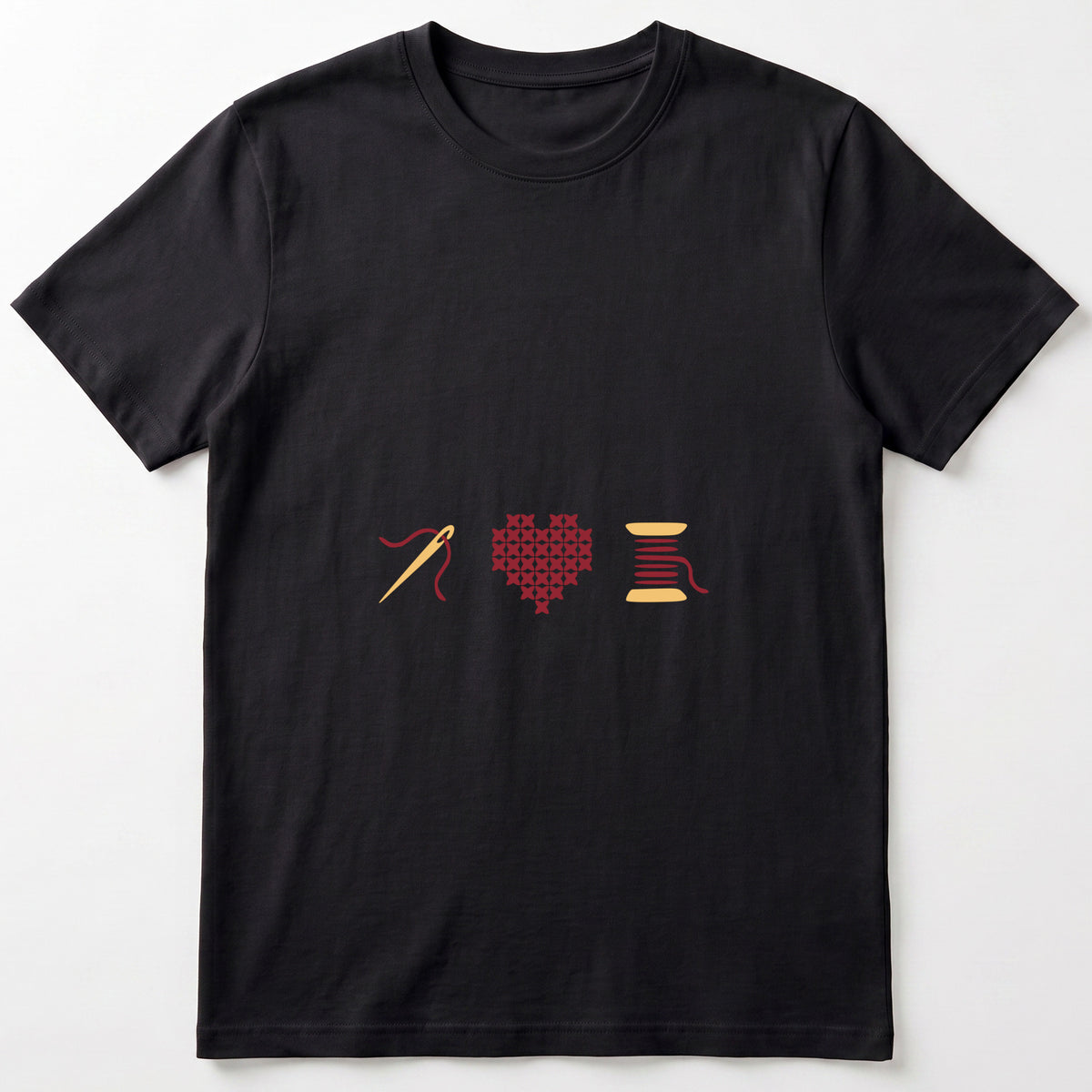 "[Year]" Custom Faux Cross Stitch T-Shirt | Personalized Year