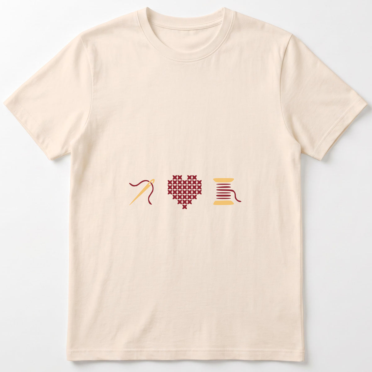 "[Year]" Custom Faux Cross Stitch T-Shirt | Personalized Year