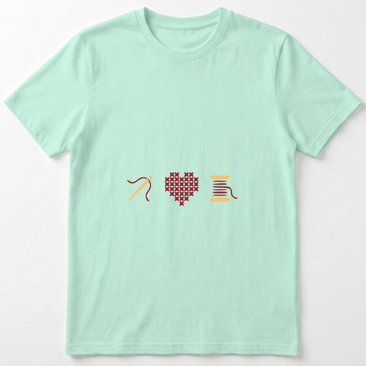 "[Year]" Custom Faux Cross Stitch T-Shirt | Personalized Year