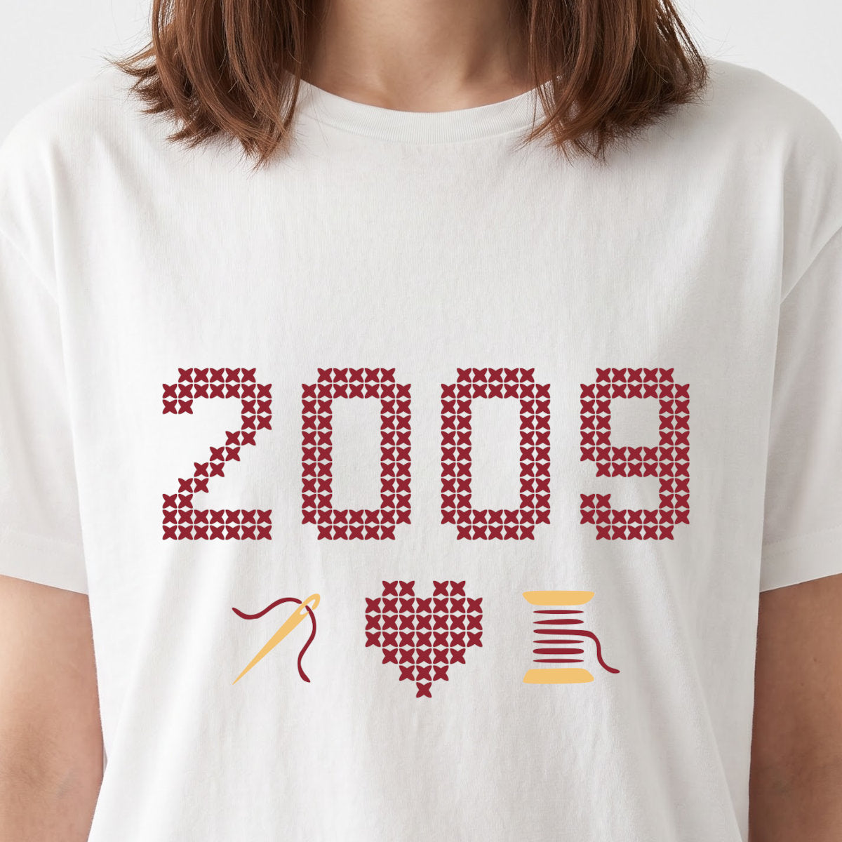 Cross Stitch Queen | Personalized T-shirt | White