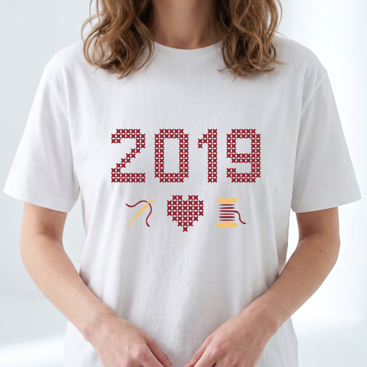 Cross Stitch Queen | Personalized T-shirt | White