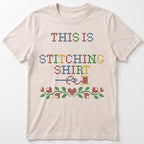 "This is [Name]'s Stitching Shirt" - Faux Cross Stitch Tee | Custom Name T-Shirt